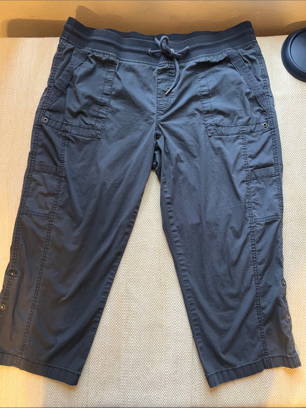 Natural Reflections Blue Ribbed Waist Pants